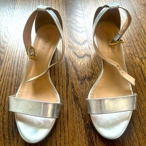 Size 7 Silver JCrew Wedges 💫